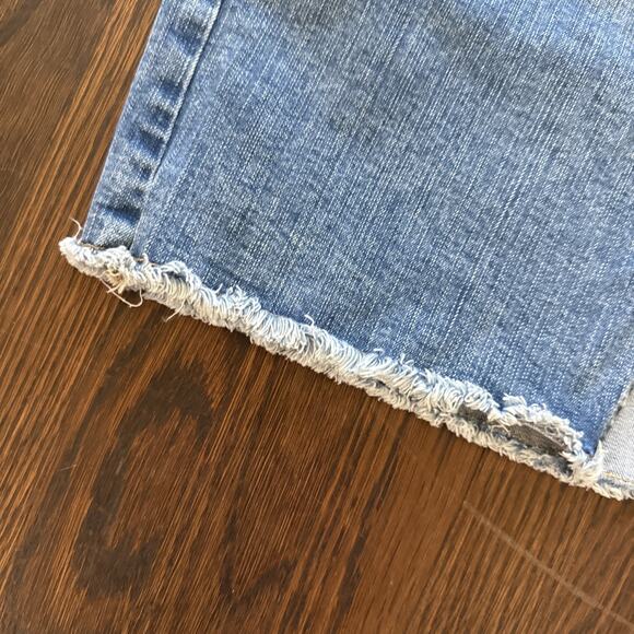 NWT TORRID Women’s Denim Plus Size MIDI SKIRT Front SLIT Stretch Raw Hem Jean 22 - Picture 7 of 14